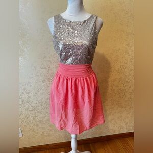 Elegant Pink Sequin dress